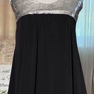 “After Five” Evening Top Women’s size Medium Black Sushiflower